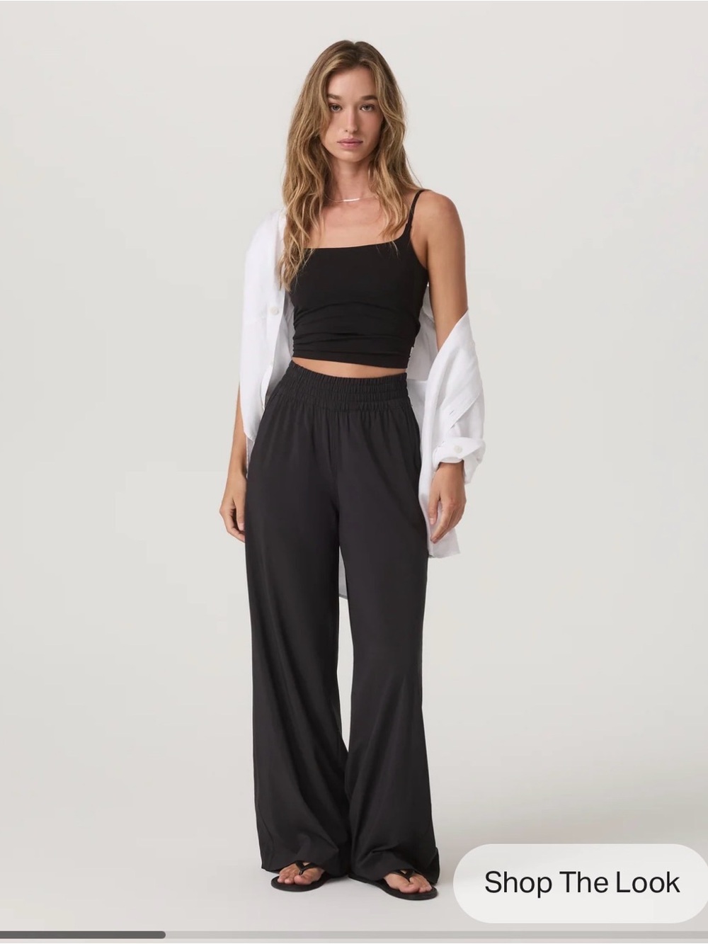 Vuori Villa Soft Black Wide-Leg Lounge Pants